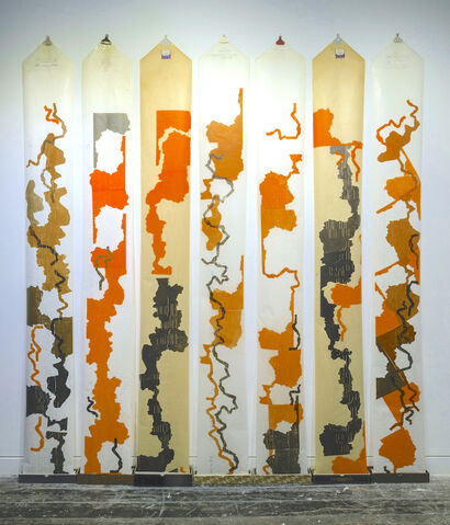 The Earth is Changing within my Lifetime (orange) - a Sculpture & Installation Artowrk by Ro Murray